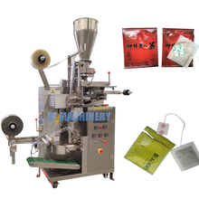 2g 3gr Automatic green tea, filter paper tea bag packing machine with thread, tag envelop